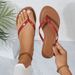 Summer Flip-flops Beach Holiday Leisure Flat Rubber Soles Non-slip Women's Sandals Slippers_vogvips.com