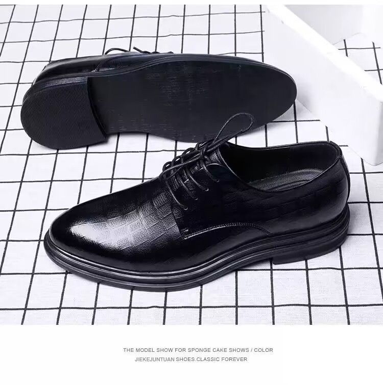 2024 Leather Work Lightweight British Style Versatile Soft Sole Height Increasing Business Formal Casual Suit Shoes_vogvips.com