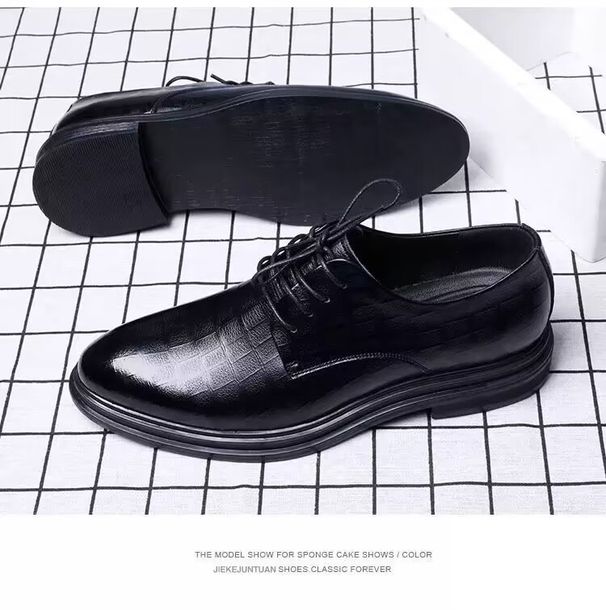 2024 Leather Work Lightweight British Style Versatile Soft Sole Height Increasing Business Formal Casual Suit Shoes_vogvips.com
