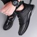 HKDQ Spring Autumn Men's Hiking Shoes High Quality Platform Leather Sneakers Men Non Slip Climbing Shoes Outdoor Sports Shoes_vogvips.com