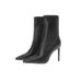 2025 Fashion Pointed Toe Short Leather Thin High Heel Suede Solid Color Slip-On Women's Single Boots Autumn Winter Style_vogvips.com