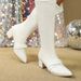 666-35 Women's Long Boots Pointed Toes, Thick High Heels, With A Comfortable, Warm, And Elegant Zipper At The Back_vogvips.com