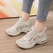 Inside Elevating Women S Sports Mesh Surface Breathable Small White Shoes Thick Sole_vogvips.com