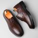 2026 Spring And Autumn New Casual Versatile Men's Thick-Soled Height-Increasing Loafers Business Lace-Up Formal Leather_vogvips.com