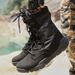 Combat Boots Black Velvet Light Combat Boots Shock Absorbing High Top Outdoor Tactical Boots Mountaineering Boots_vogvips.com