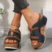 European And American Cross Border Direct Supply Foreign Trade Large Size 43wish Wedge Heel Women's Fish Mouth Thick Bottom Rivet Sandals Women_vogvips.com