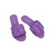 Summer Outdoor Wear Large Size Flat Round-toe For Women 2025 New Fashion Casual Simple Pleated Sandals_vogvips.com