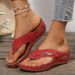 Large Size Casual Beach Wedge Flip Flops Women's Sandals_vogvips.com