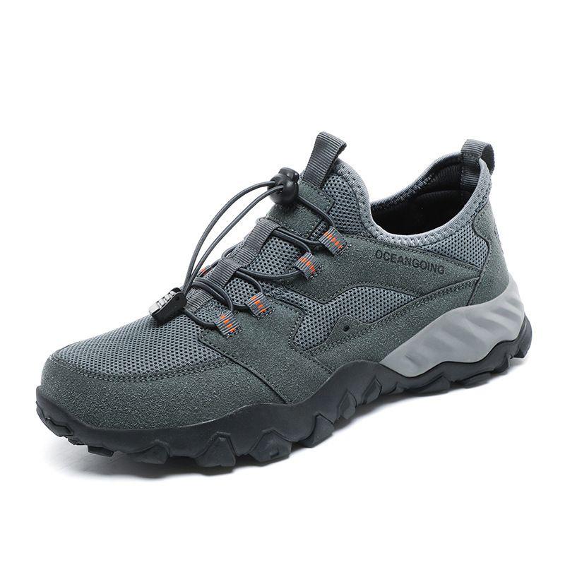 New Breathable Hollowed Out Mesh Sports Shoes, Lightweight And Non Slip Outdoor Casual Hiking Shoes For Men's Foot_vogvips.com