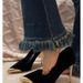 Elegant Black Suede Metal Stiletto Heels For Women - Pointed Toe Dress Pumps With High Heel For Party & Office_vogvips.com
