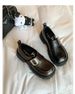 Sheepskin Version, Genuine Leather Thick-soled Muffin, One-pedal Loafers, Women's Small Leather Shoes, Single Shoes_vogvips.com