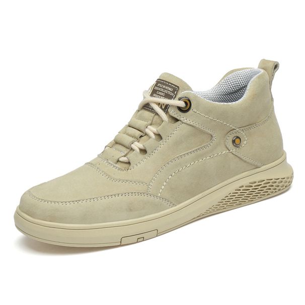 Invisible Height Increase Men's Board Shoes Casual Shoes Retro Pigskin Men_vogvips.com