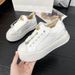 Women's Shoes Little White Shoes Canvas Shoes Women Thick Soled Bubble Shoes Open Mouthed Smile Little White Shoes Casual Sneakers_vogvips.com