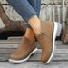 Large Size Women's Fashionable And Casual Single Shoes, Low Heel, Side Zipper, Suitable For All Seasons_vogvips.com