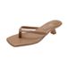 Post Sandals For Women, Thin Heel High Heels, 2026 Summer New Fashion Square Toe Outdoor Slippers_vogvips.com