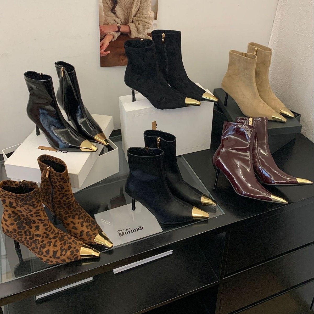 2025 Autumn Winter New Metal Iron Toe Pointed High Heel Sexy Slim Boots European American Style Side Zipper_vogvips.com