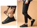 Men's Round Head Two-layer Cowhide Retro Men's Shallow Mouth Front Strap-up Flat Heel Board Shoes Men's Sports Shoes_vogvips.com