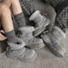 Buffny Couple's Winter Boots - Platform Slip-On Snow Shoes With Faux Fur Lining, Waterproof & Slip-Resistant Rubber Sole_vogvips.com