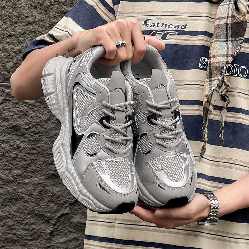 Men's Casual Sneakers Breathable Mesh Thick Sole Dad Shoes Lightweight Comfortable Walking Shoes_vogvips.com