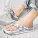 Women's Classy Printed Men's And Women's Couple Large Size Eva High Elastic Thick-Soled Lightweight Flip-Flops Outdoor Beach Slippers_vogvips.com