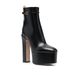 Women's Round Toe Chunky Heel Ankle Boots With Side Zipper - Platform Winter Fashion Boots In Black, White & Caramel Large Size Women's Boots_vogvips.com