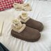 Women's Shoes Wool Version ~ Fur And Leather Snow Boots Women's Winter New Thick Sole Height Increase Two Wear Big Potato Thick Cotton Shoes Women_vogvips.com