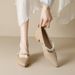 French Pointed Single Shoes Women's Pearl Light Mouth High Heels Suede Thick Heel Mary Jane Shoes_vogvips.com