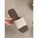 Korean Pleated Women, Summer 2025, Flat Beach Vacation Sandals, Fairy Style One-Strap Slippers For Women_vogvips.com