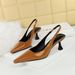 Women's Shoes Wine Glass Heel High Heel Shallow Mouth Small Square Head Hollowed Out Back Strap Empty Single Shoes_vogvips.com