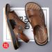 New Summer Breathable, Non Slip, Soft Soled Sandals, Two Way Beach Shoes, Men's Thick Soled Casual Fashion Slippers With Rubber Sole._vogvips.com