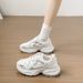 2025 New Women's Sports Spring And Autumn, Versatile Breathable Mesh Non-Slip Running Shoes, Fashionable Thick-Soled Dad_vogvips.com