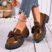 Loafers Women's Bow Platform Small Leather Shoes Retro Single Shoes Loafers_vogvips.com