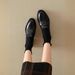 In Stock 2918 Retro Slip-on Loafers For Women, British Style, Sole, Versatile Small Shoes, Soft Leather Round_vogvips.com
