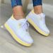 Women's Shoes Summer Round Head Four Seasons New Platform Bottom Black And White Double Stitching Casual Sports Women's Shoes_vogvips.com
