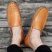 Cross-Border Plus Size Perforated Breathable Summer New Outdoor Fashion Trend Lightweight Loafers Casual Leather Shoes_vogvips.com
