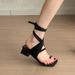 2025 New Elegant Niche Strap Square-Toe Sandals, Black Thin Straps, Versatile Internet Celebrity Style Open-Toe Low-Heel_vogvips.com