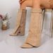 Suede Pointed-Toe High Heel Boots – Side Zipper Stiletto Fashion Boots (Beige/Black/Cream/Brown, Sizes 35-41)_vogvips.com