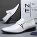 Suitable For All Seasons Men's Classic Casual Pointed Toe Versatile British Style Durable Leather Shoes_vogvips.com