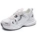 Dad's 2025 New Spring Breathable Mesh Sports Women's Korean Version Versatile Thick Soled Casual Shoes, Running Shoes_vogvips.com