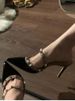 European American Sexy Pointed-toe Studded Mules Women, Versatile For Outdoor Wear, 2025 New Model With Thin Heel And_vogvips.com