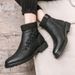European Warm Series 2025 Men's Black Round Toe High-top Casual Adult Warm Stitched Martin Snow Boots Mens Shoes_vogvips.com