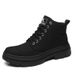 European Warm Series Martin Short Breathable Korean Style High-top British Workwear Men's Boots Mid-top Casual Trendy Shoes_vogvips.com