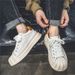 Canvas Summer New Niche Low Top Printed Board Men Thick Sole Sports Casual Fashion Shoes_vogvips.com