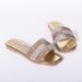 MS Glitter Flat Sandals - Crystal-Embellished Slide Slippers For Women, Breathable & Lightweight Summer Shoes For Beach, Casual & Daily Wear_vogvips.com