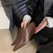 European And American Style Wedge Heel Closed-toe Women, 2025 Spring/summer Collection, Small Square Toe Slip-on_vogvips.com