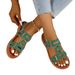 Foreign Trade European And American Large Size Elastic Band Flat Hollow For Women 2025 Summer Fashion Solid Color Beach_vogvips.com