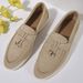 Women's Slip-On Loafers - Soft Suede Comfortable Driving Shoes With Rubber Sole, Classic Round Toe & Low-Cut Design, Lightweight Casual Flats_vogvips.com
