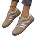 Cross-Border Women's Plus Size German Training Sneakers 2025 New European And American Retro Color Block Flat Single_vogvips.com