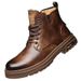 European Warm Series Men's Martin 2025 New Lightweight Work Boots High Top Trendy British Style Versatile Outdoor Shoes_vogvips.com