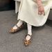 2025 Spring New Round Toe One-Strap Leopard Print Buckle Flat Mary Jane Ballet Flats For Women Grandma Shoes_vogvips.com